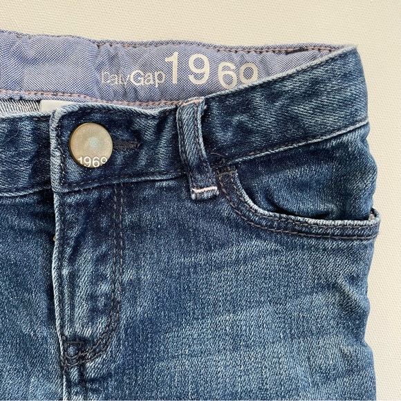 Gap Baby Girls Skinny Jeans Embroidered Hearts Size 2 - Picture 5 of 6